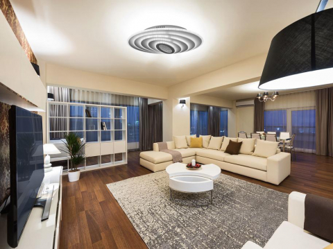 Lustra Led Design modern SLS - 3D, Aplicatie, Telecomanda, Intensitate reglabila 200w 7631 [1]