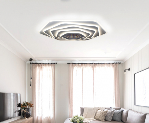 Iluminat & Electrice - Lustra Led Design modern SLS - 3D, Aplicatie, Telecomanda, Intensitate reglabila 200w 7632