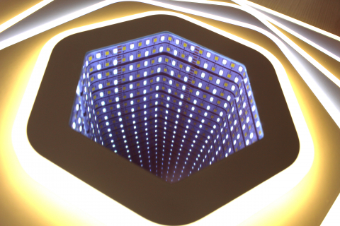 Lustra Led Design modern SLS - 3D, Aplicatie, Telecomanda, Intensitate reglabila 200w 7632 [3]