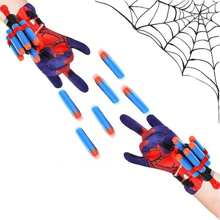Manusa cu 5 proiectile din burete, Spiderman, rosu [1]