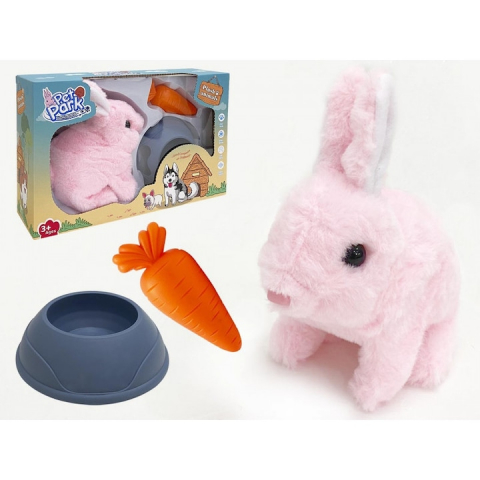 Mascota interactiva iepuras cu accesorii, Pet Park, 17 cm, 3ani+, Roz [1]