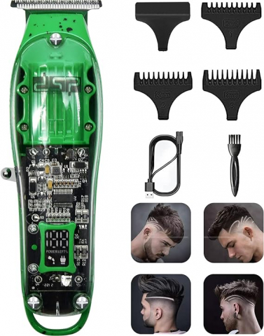 Masini de tuns - Masina de tuns Dsp Profesional 90479 model transparent Graffiti, 6.000 RPM, Incarcare Usb