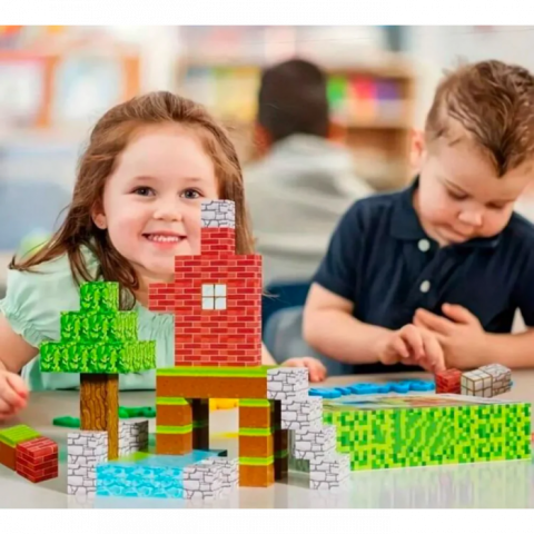 Minecube Inteligent Cuburi Magnetice de Constructie Craft, 80 buc [6]