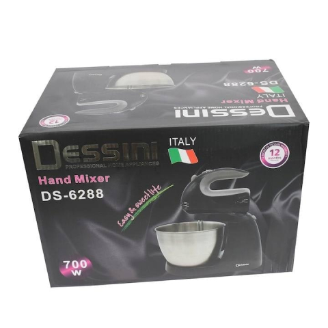 Mixer cu bol, Putere 700W, 4 viteze, Dessini DS6288, Negru [4]