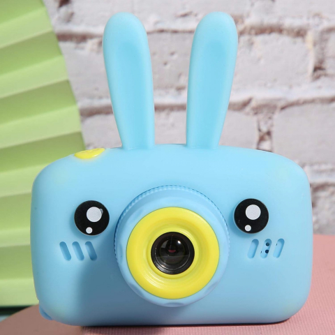 Jucari copii - Aparat foto digital pentru copii, Blue, 1080P 30fps, LCD display 2.0", 600 mAh, Jocuri, Temporizator, Constructie durabila, ABS/Silicon