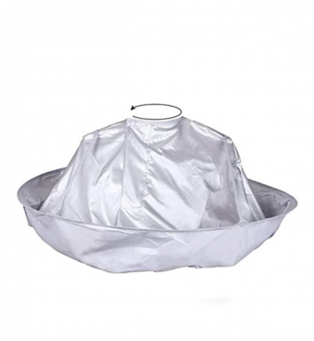 Pelerina de tuns, 60cm, gri argintiu, design umbrela, pentru barbati, 1 bucata [1]