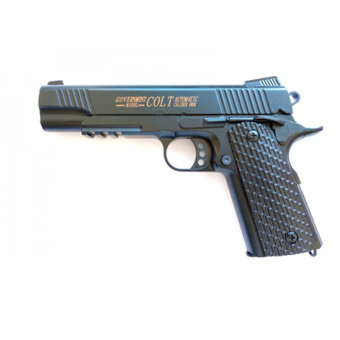 Jucarii - Pistol Airsoft Metalic  K35, Negru Calibru 6mm 200 Bile Profesionale