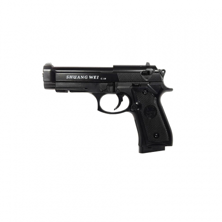 Jucari copii - Pistol de jucarie cu aer comprimat Metalic  C18 + 200 bile 0.20 xStoc®