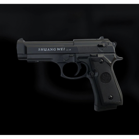 Pistol de jucarie cu aer comprimat Beretta Metalic C18+  200 bile 0.20 xStoc® [2]