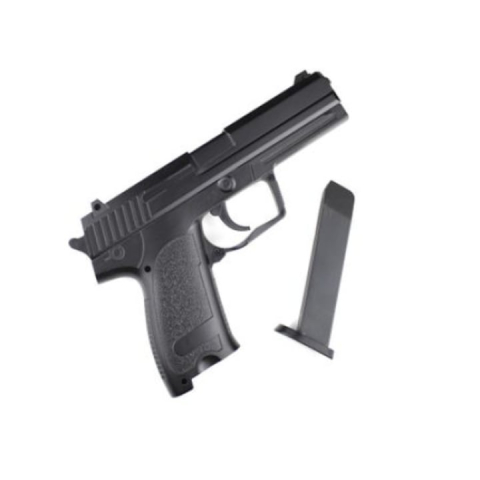 Pistol de jucarie cu aer comprimat S2 + 200 bile, Metal, Negru [1]