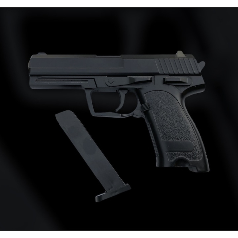 Pistol de jucarie cu aer comprimat S2 + 200 bile, Metal, Negru [5]