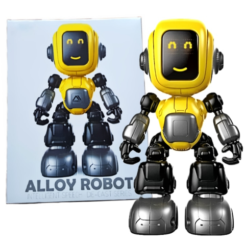 Jucari copii - Robot de Jucarie Inteligent Vorbitor Die Cast de Metal Galben - xStoc