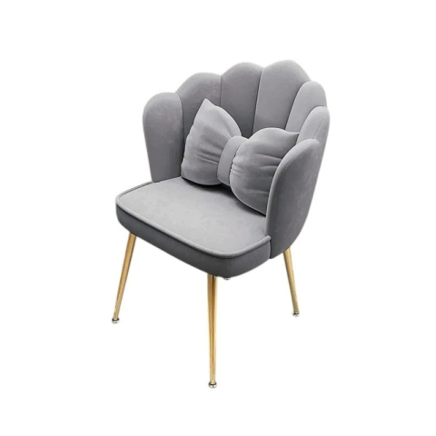 Scaune saloane - Scaun Salon - Living cu picioare aurii Gri