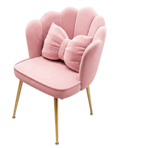 Echipamente salon - Scaun Salon , Living  cu picioare aurii Pink