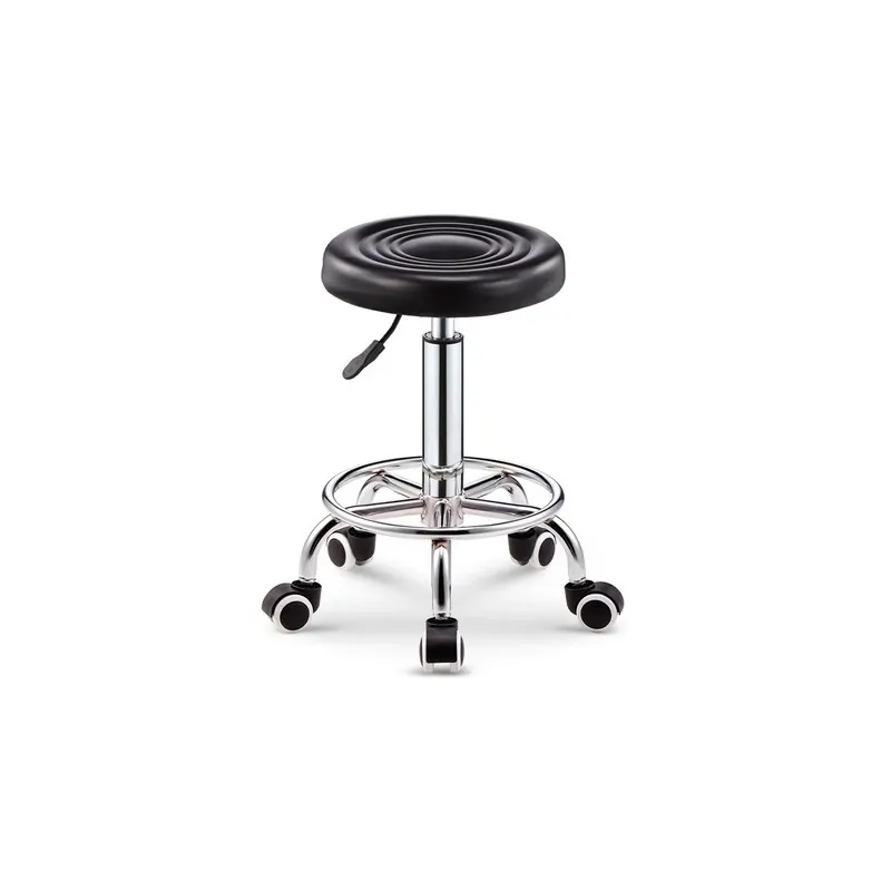 Scaune saloane - Scaun Tip Taburet - Reglabil pe Inaltime cu Roti , negru , Scaun cosmemetica/manichiura