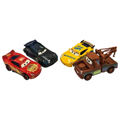 Set 4 masinute, tip Cars, Pull-back And Release, + 3 ani, Metal, Multicolor, 9 cm - xStoc [1]