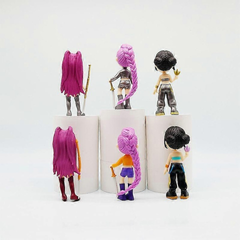 Set 6 figurine K-pop Demon Hunter VÂNĂTORII DE DEMONI Cutie Ornată - Eroinele Pop [3]