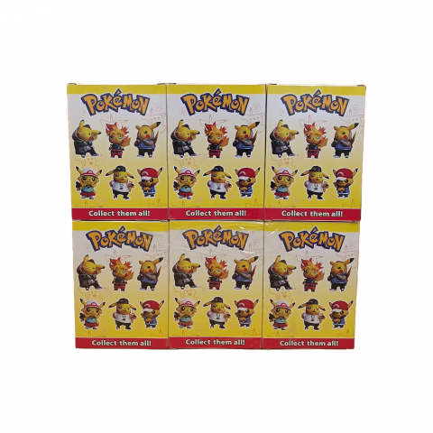 Set 6 Figurine Pokemon, +3 ani, Plastic cauciucat, Multicolor, 8.5 cm [3]