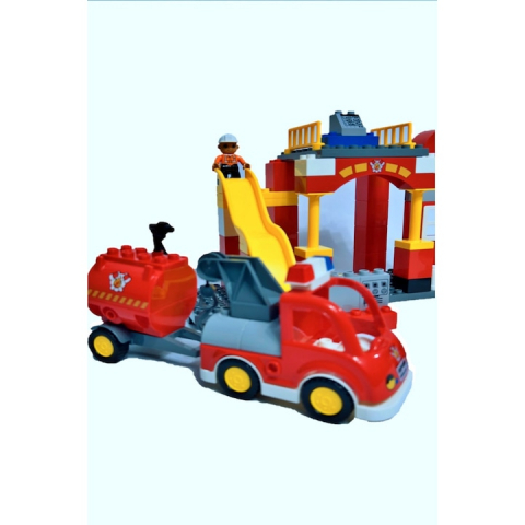 Set de constructie, 76 piese, Fire Station, varsta 3+ - xStoc [4]