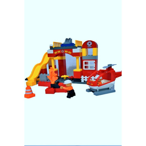 Set de constructie, 76 piese, Fire Station, varsta 3+ - xStoc [2]