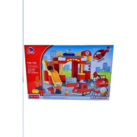 Set de constructie, 76 piese, Fire Station, varsta 3+ - xStoc [3]