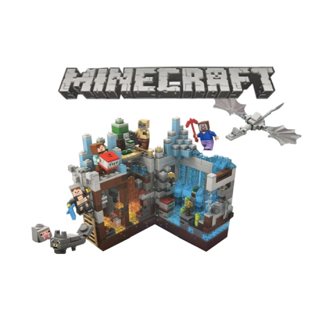 Minecraft - Set de Constructie LKT Minecraft cu Lampa LED, 798 Piese - xStoc