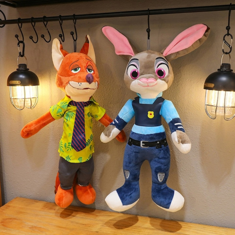 Set jucării de pluș Zootropolis, Iepurașul și Vulpea, multicolor, 38 cm [1]