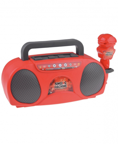 Jucari copii - Set karaoke, Ramiz, Plastic, In forma de radio, Cu difuzor si microfon, Rosu