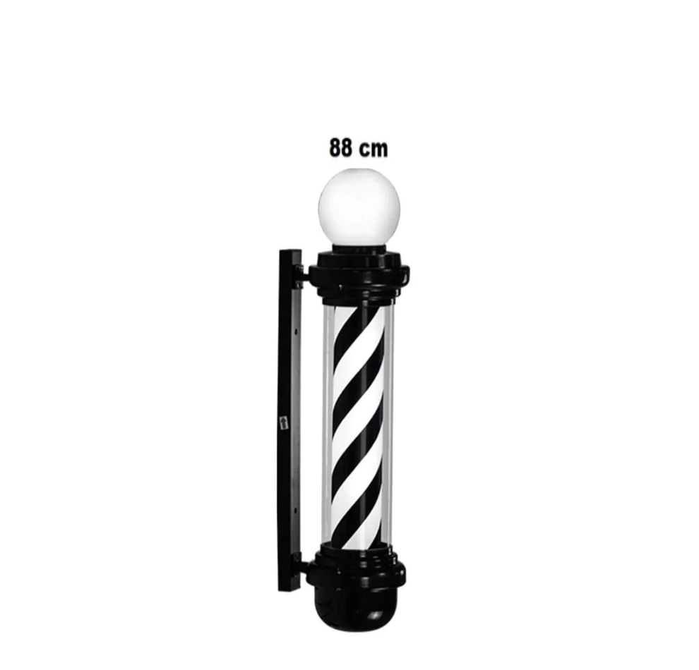 Reclama frizarie / Barber Pole - Sigla Barber Shop, Reclama luminoasa frizerie, Barber Pole, 88CM negru