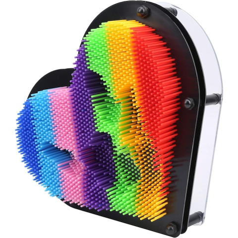 Tablou interactiv 3D, forma de inima, Multicolor, 14 cm [3]