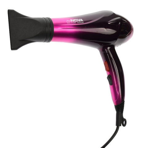 Uscator de par - Uscator de par profesional, 3000 W, 3 setari temperatura si 2 de viteza, Roz, New Nova