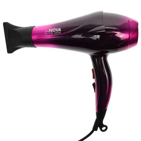 Uscator de par profesional, 3000 W, 3 setari temperatura si 2 de viteza, Roz, New Nova [3]