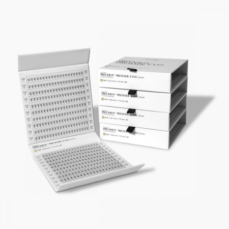 Extensii de gene - X40 (curbura C) 0.05MM Gene False 8D PRECISION PREMADE FANS