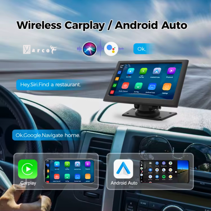 Navigație Auto YARCO 7” CarPlay & Android Auto – 2 Camere 4K/1080, G-Sensor, Light Sense [3]