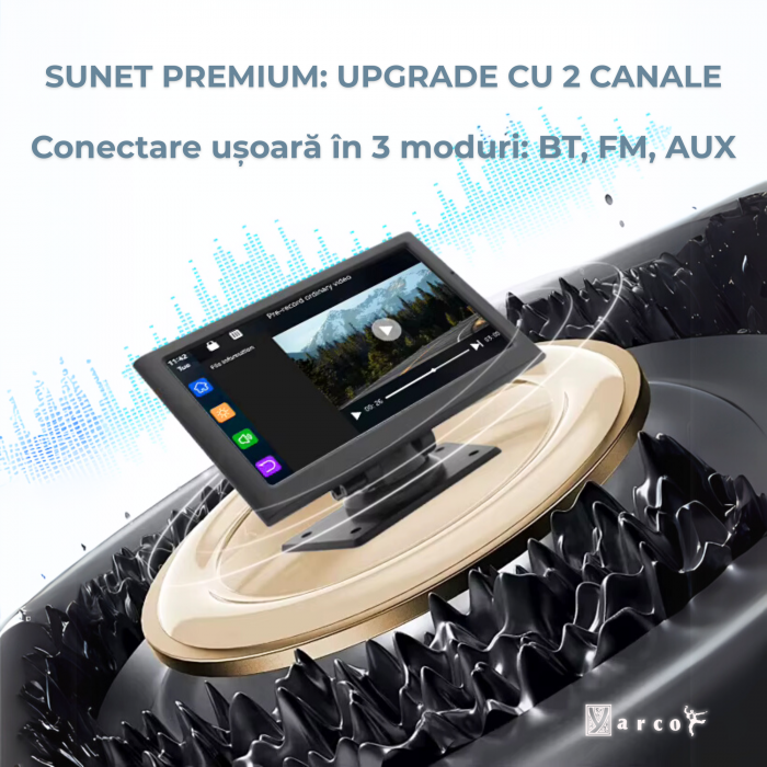 Navigație Auto YARCO 7” CarPlay & Android Auto – 2 Camere 4K/1080, G-Sensor, Light Sense [6]