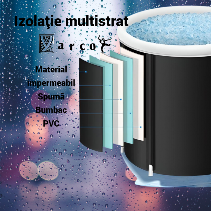 Cada gonflabilă Ice Bath YARCO pentru baie rece și terapie [2]