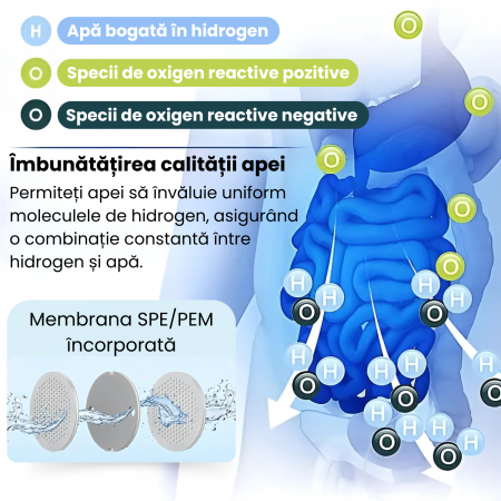Carafă YARCO 2L pentru apă hidrogenată – Tehnologie PEM și afișaj digital [4]