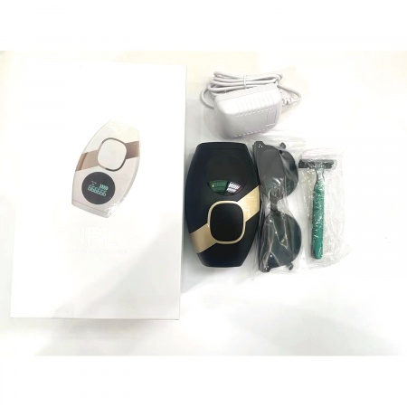 Epilator IPL YARCO® cu Display LCD, 5 trepte intensitate, Lampa cuart xenon, Depilare si Netezire piele, pentru Corp si Fata, Mod Automat si Manual, Femei si Barbati, 999.990 pulsatii, Negru, Aparat d [4]