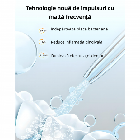 Irigator oral YARCO®, dus bucal, Presiune reglabila (DIY) 30-140psi, Jet precis 1800 pulsatii/min, Baterie durabila, incarcare rapida USB, Rezervor 300ml detasabil, Rotatie maxima capete, Waterproof I [3]