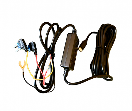 Kit cabluri Hardwire compatibil cu camerele si navigatiile auto YARCO 4K/2,5K/1080P, monitorizare permanenta, port Tip C drept, limitator tensiune minima [2]