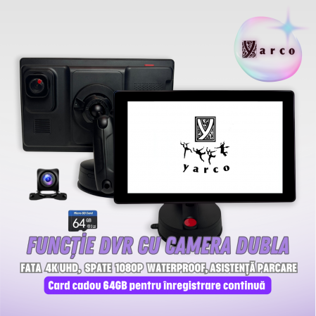 Navigație Auto Yarco 8” CarPlay Wireless Android Auto DVR 4K UHD [3]