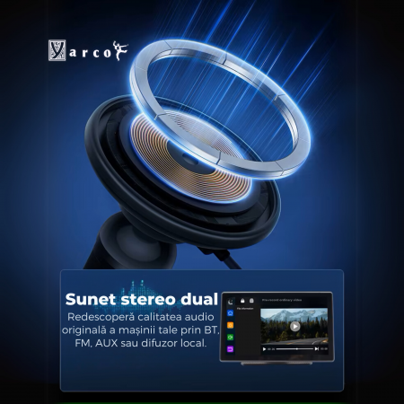 Navigație Auto YARCO 9” cu CarPlay wireless și Android Auto, camere 4K față și 1080P spate [6]