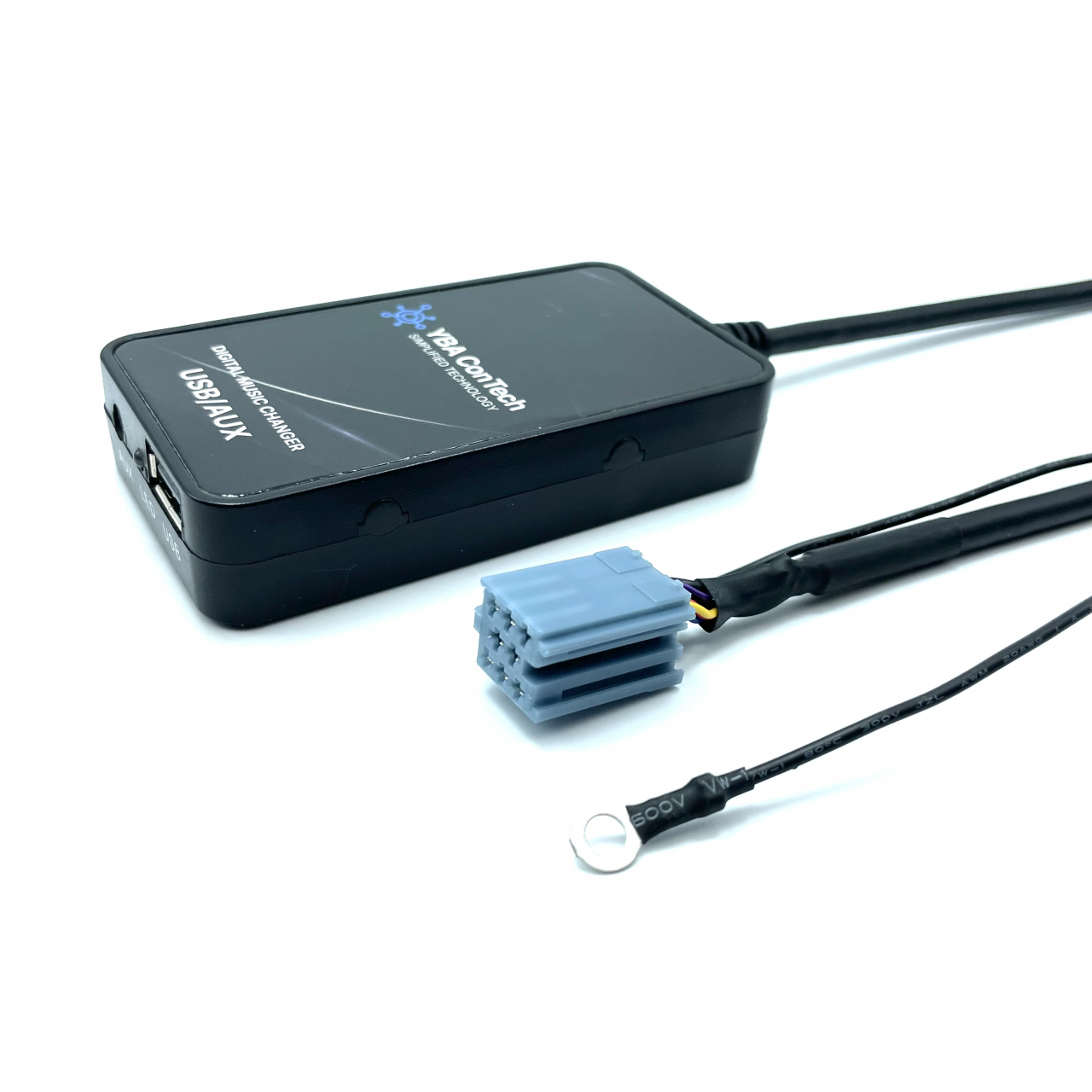 Adaptor audio Aux in USB 8 pini compatibil cu Volkswagen Skoda Seat Audi 12 V DC Negru [1]