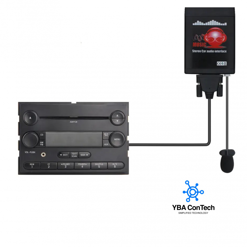 Adaptor audio bluetooh 5.0 cu microfon, USB, AUX IN, MP3, negru, plug and play, compatibil Ford, sunet de calitate CD, 12V DC [1]