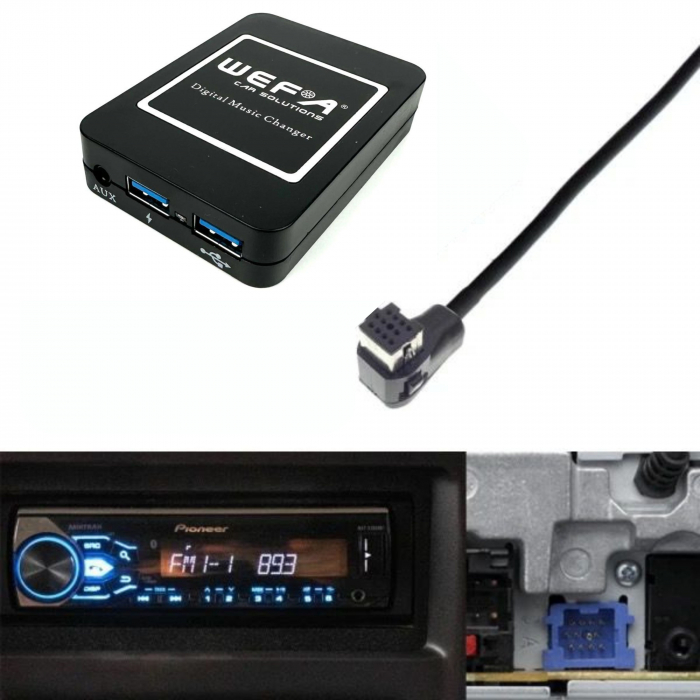 Adaptor Bluetooth Auto Pioneer iP-Bus, 2 USB (Redare + Încărcare), AUX, Microfon Handsfree, CD Changer [4]