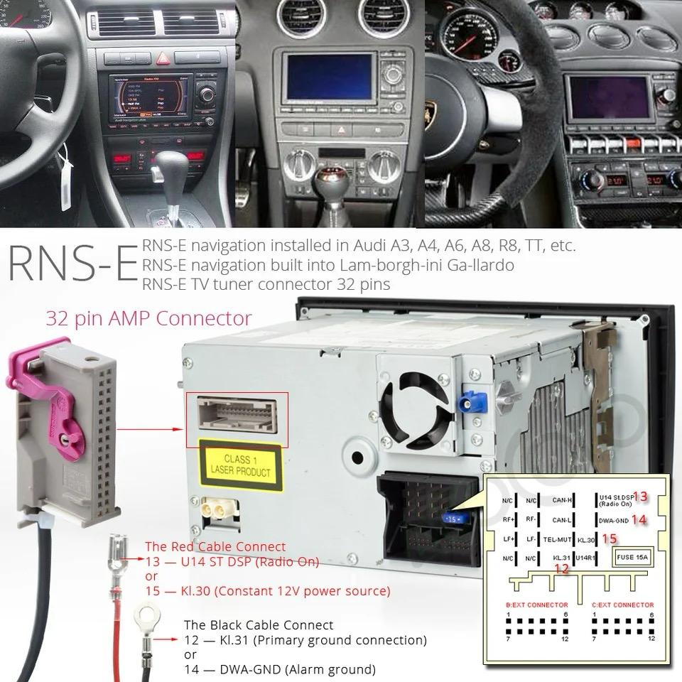 Adaptor Bluetooth 5.0 – Audi A3, A4, TT, SEAT RNS-E, 32 Pini, AUX-IN [4]
