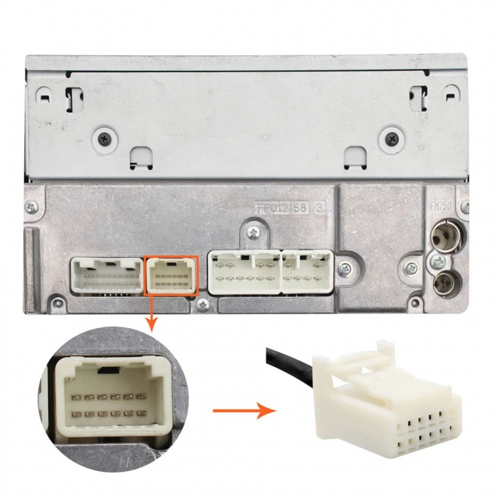 Adaptor Bluetooth 5.0 USB AUX IN,  pentru muzica si apeluri  12 pini Toyota [8]