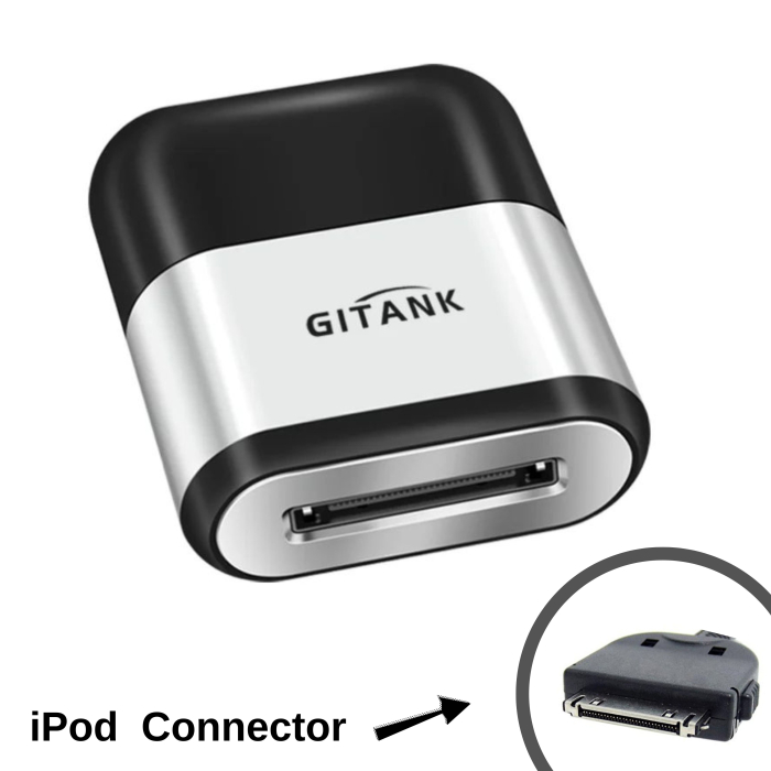 Adaptor Bluetooth Gitank BT100 5.0 pentru Interfața Muzicală iPod/iPhone cu conector 30 pini, Audi, Volkswagen, Mercedes-Benz, BMW CIC și Motociclete (Cablu AMI iPod iPhone NEINCLUS) [5]