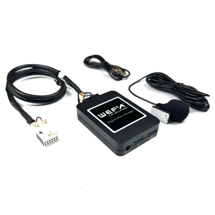 Adaptor Bluetooth WEFA  5.0 cu Microfon, USB și AUX-IN –Volkswagen, Skoda, Audi, Seat, Caliate audio  CD, MP3, FLAC, Plug and play [2]