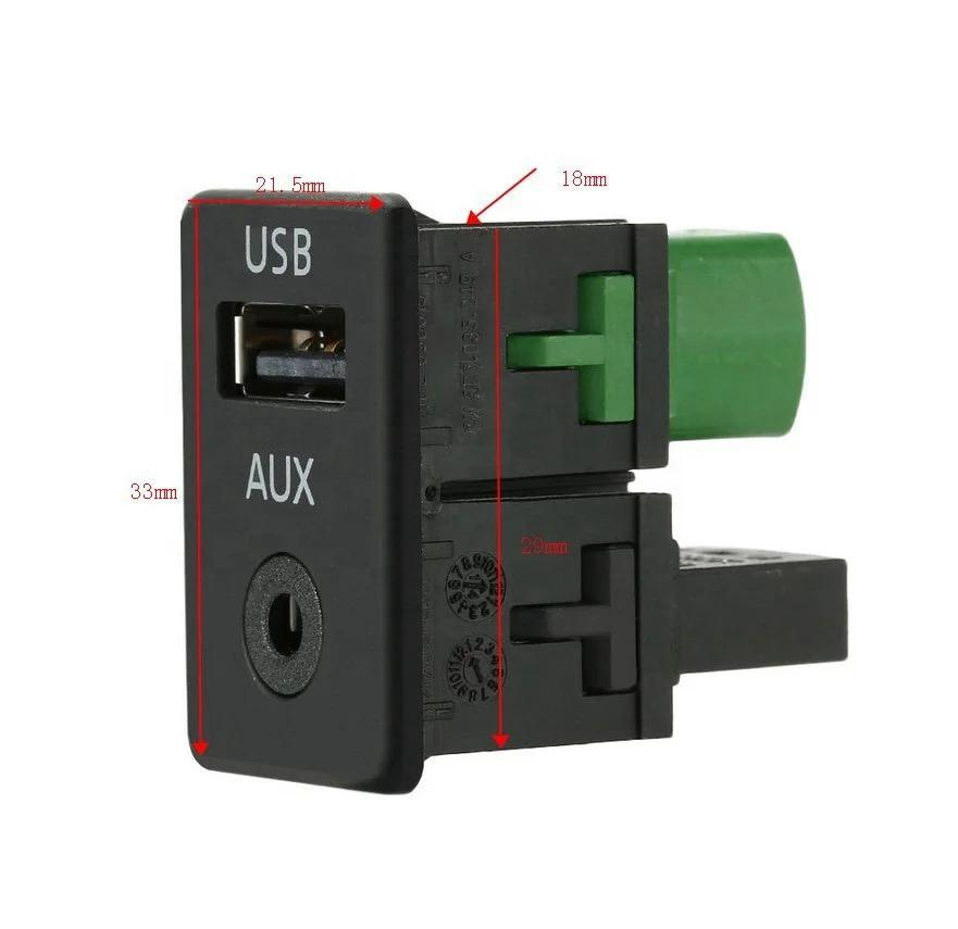 Cablu adaptor audio USB AUX IN 12 / 4 pini VW RCD 510 / 310 / 300 / 315 compatibil cu Volkswagen, negru [3]